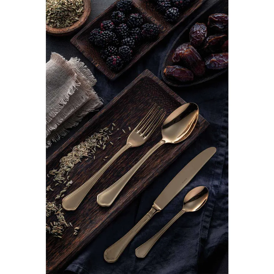 Juego completo de cubiertos de acero inoxidable de diseño de lujo de 24 piezas - Boss Viadurini