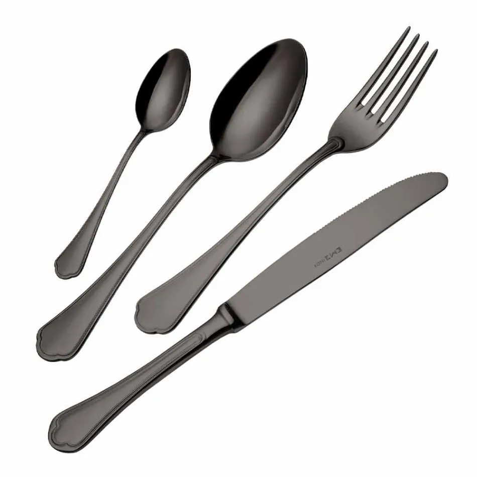 Juego completo de cubiertos de acero inoxidable de diseño de lujo de 24 piezas - Boss Viadurini