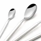 Juego completo de cubiertos de acero 24 piezas Diseño Made in Italy - Tricky Viadurini