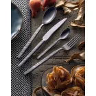 Juego completo de cubiertos de acero 24 piezas Diseño Made in Italy - Tricky Viadurini