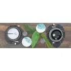 Cubiertos de servicio completo en acero negro Diseño moderno 24 piezas - Calamo Viadurini