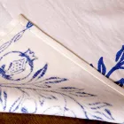 Servicio de desayuno de lino con una sola pieza hecha a mano - Marcas Viadurini