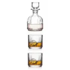 Set de Licor en Cristal Ecológico Apilable 3 Piezas - Spicco Viadurini