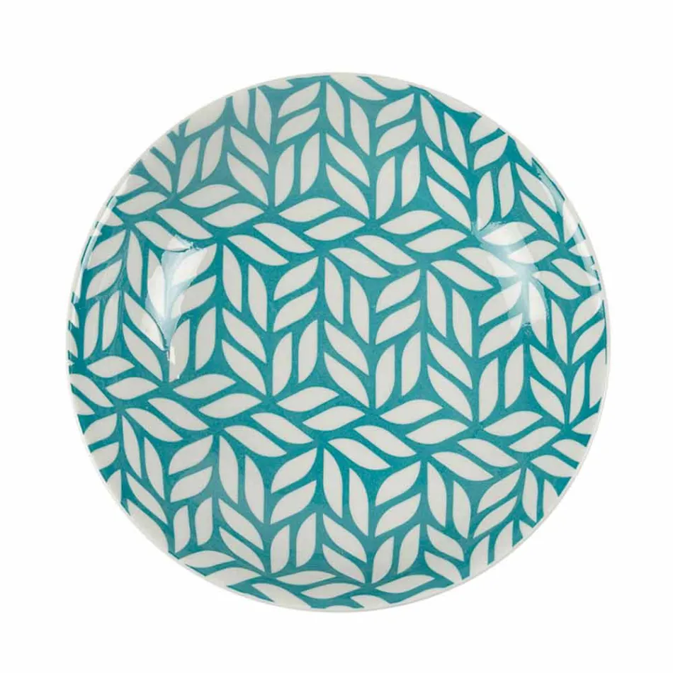 Servicio de mesa completo en porcelana de colores 18 piezas - Indonesia Viadurini