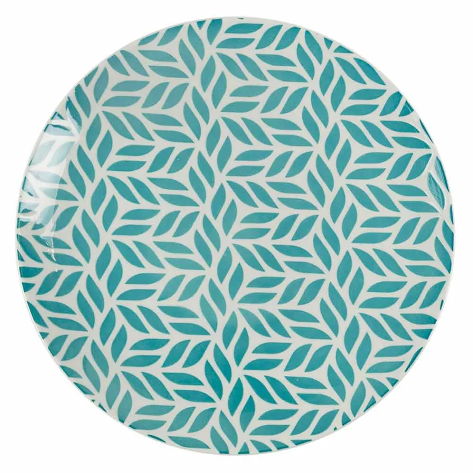 Servicio de mesa completo en porcelana de colores 18 piezas - Indonesia Viadurini