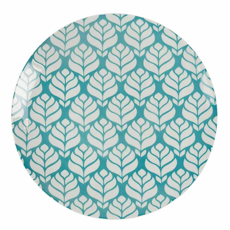 Servicio de mesa completo en porcelana de colores 18 piezas - Indonesia Viadurini