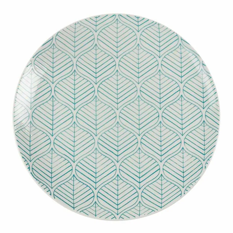 Servicio de mesa completo en porcelana de colores 18 piezas - Indonesia Viadurini