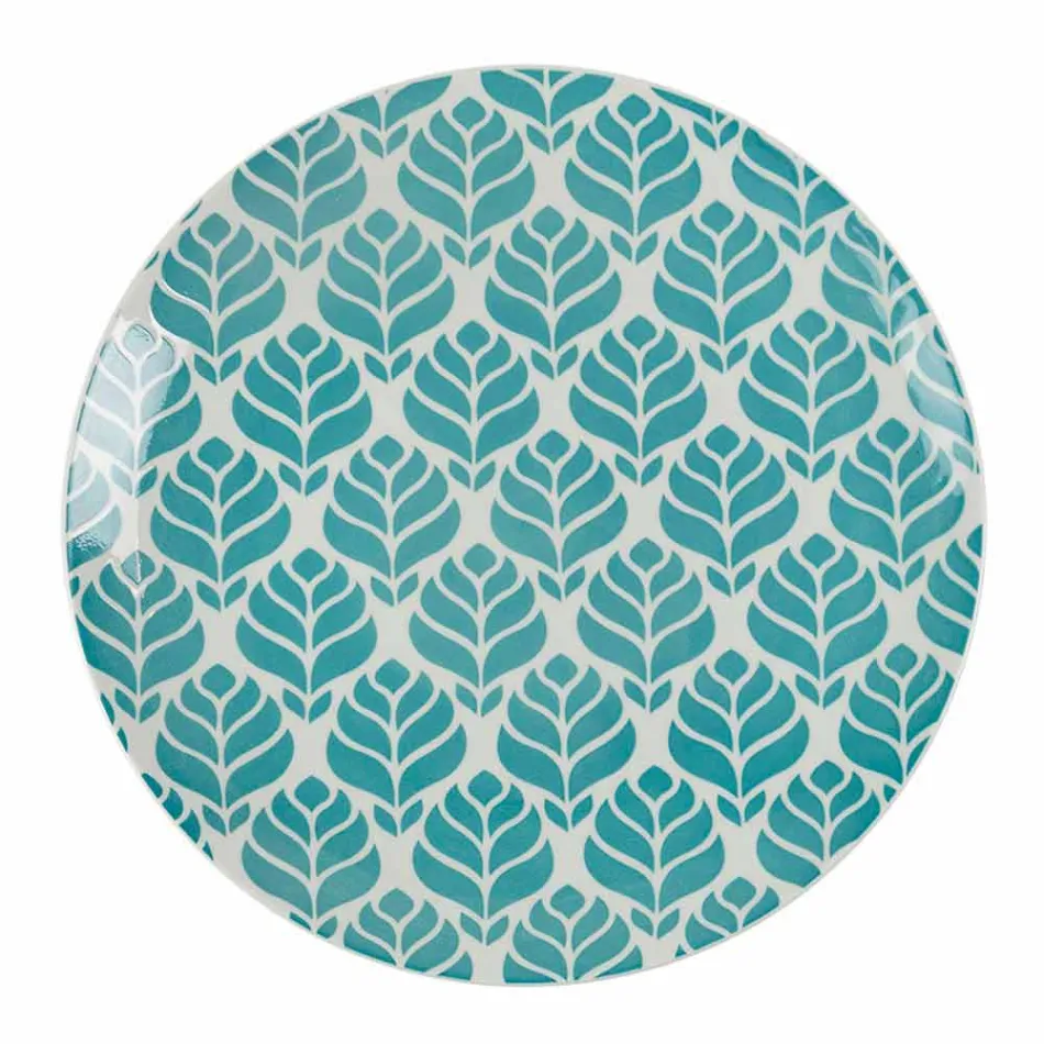 Servicio de mesa completo en porcelana de colores 18 piezas - Indonesia Viadurini