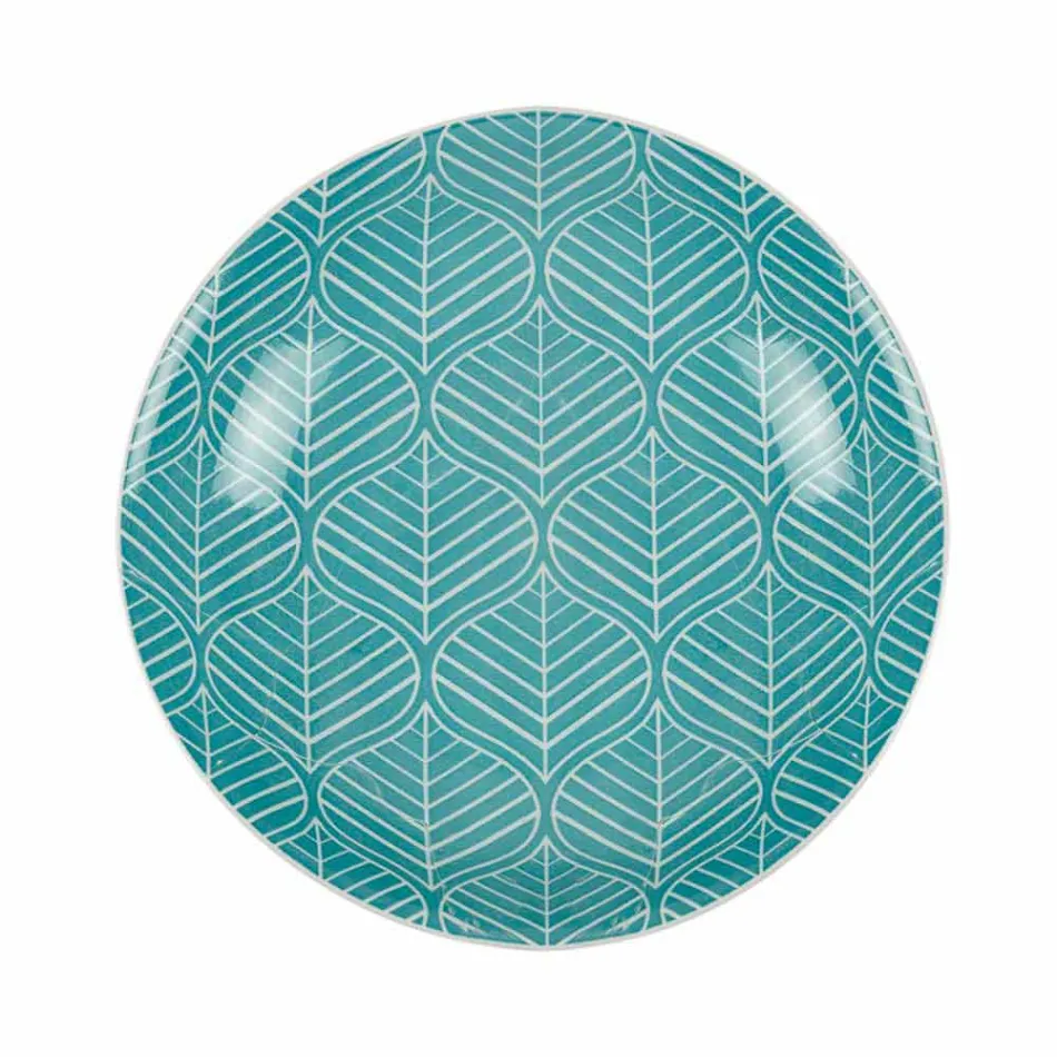 Servicio de mesa completo en porcelana de colores 18 piezas - Indonesia Viadurini