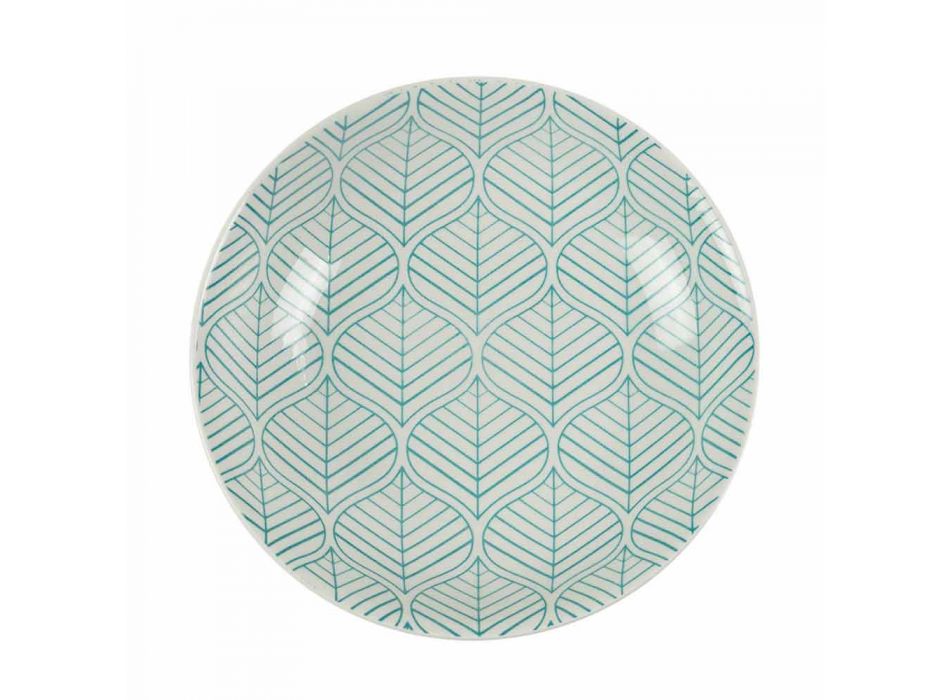 Servicio de mesa completo en porcelana de colores 18 piezas - Indonesia Viadurini