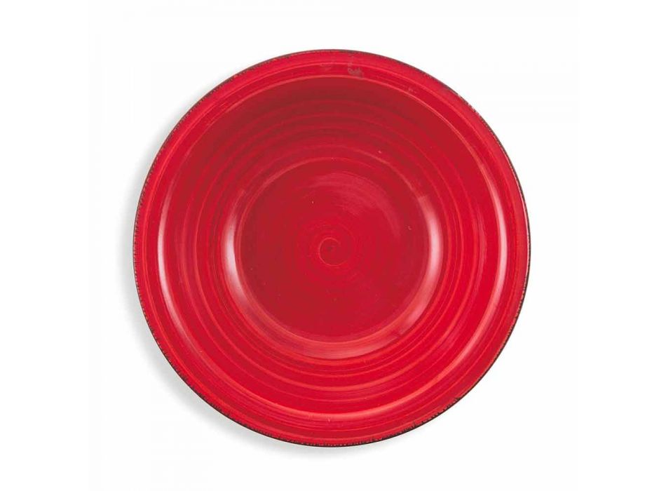Vajilla con platos de colores 18 piezas en gres moderno - Abruzos Viadurini