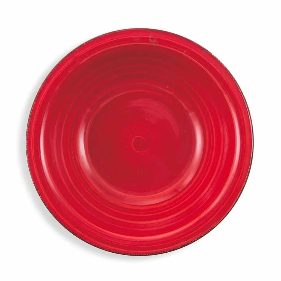 Vajilla con platos de colores 18 piezas en gres moderno - Abruzos Viadurini