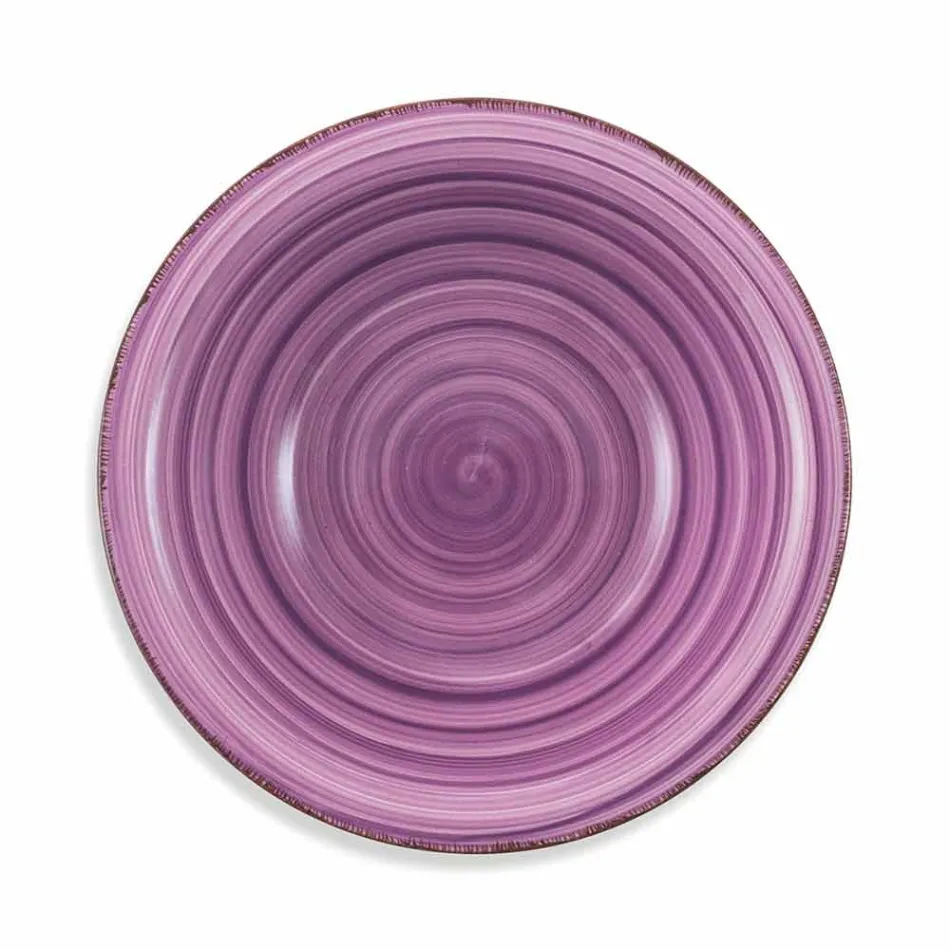 Vajilla con platos de colores 18 piezas en gres moderno - Abruzos Viadurini