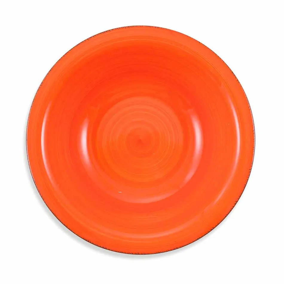 Vajilla con platos de colores 18 piezas en gres moderno - Abruzos Viadurini