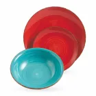 Vajilla con platos de colores 18 piezas en gres moderno - Abruzos Viadurini