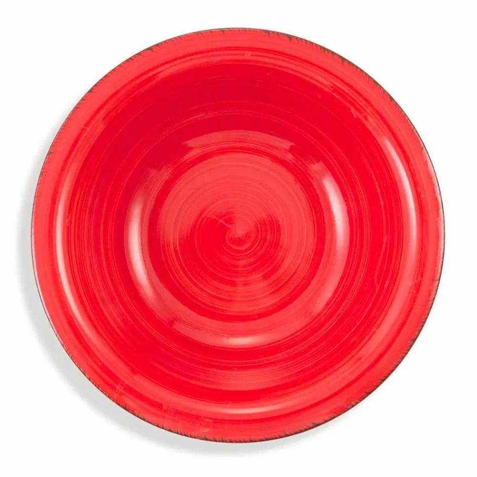 Vajilla con platos de colores 18 piezas en gres moderno - Abruzos Viadurini