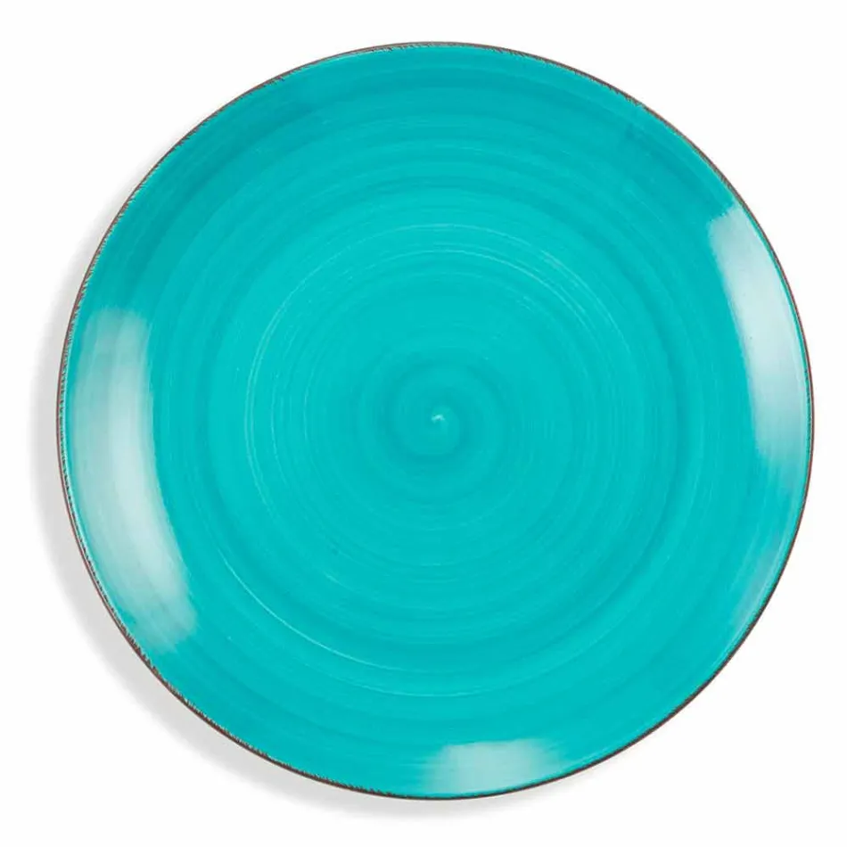 Vajilla con platos de colores 18 piezas en gres moderno - Abruzos Viadurini