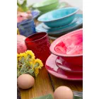 Vajilla con platos de colores 18 piezas en gres moderno - Abruzos Viadurini