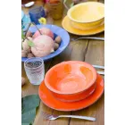 Vajilla con platos de colores 18 piezas en gres moderno - Abruzos Viadurini