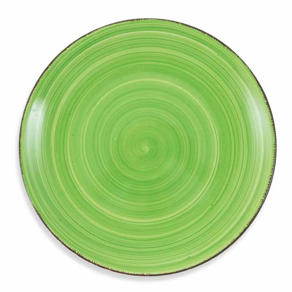 Vajilla con platos de colores 18 piezas en gres moderno - Abruzos Viadurini