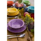 Vajilla con platos de colores 18 piezas en gres moderno - Abruzos Viadurini