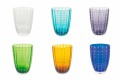 Conjunto de 12 vasos modernos de diseño de vidrio coloreado para agua - Botswana