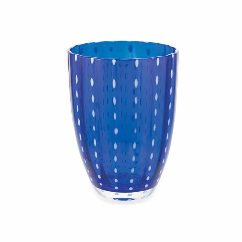 Conjunto de 6 vasos modernos de diseño de vidrio coloreado para agua - Botswana Viadurini