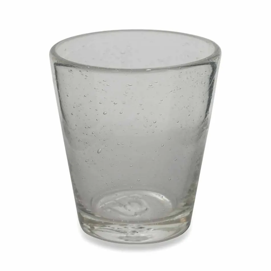 Set de 6 vasos de vidrio soplado de colores de Abruzzo - Agua Viadurini