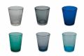 Set de 12 vasos de vidrio soplado de colores de Abruzzo - Agua