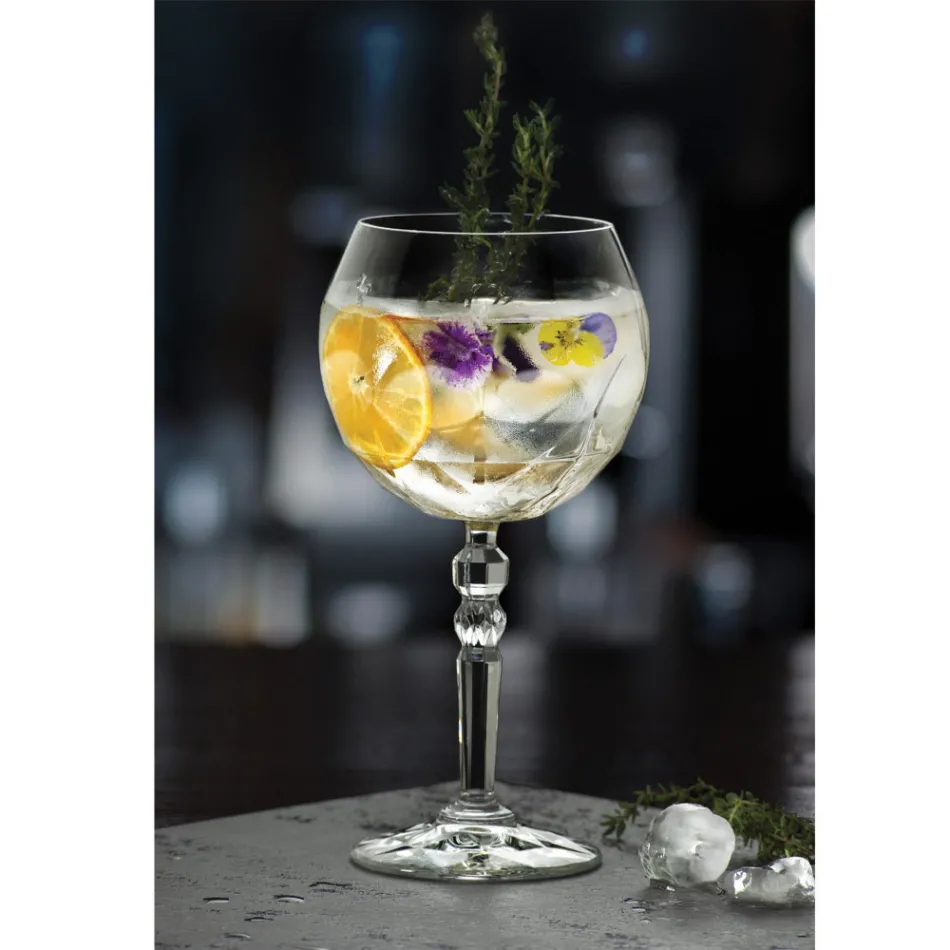 Servicio de Copa de Cóctel Gin Tonic en Eco Crystal 12 Pzas - Bromeo Viadurini