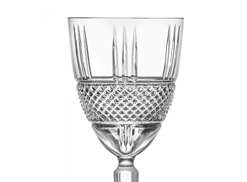 Servicio de copa de vino o agua de cristal ecológico 12 piezas - Lively Viadurini