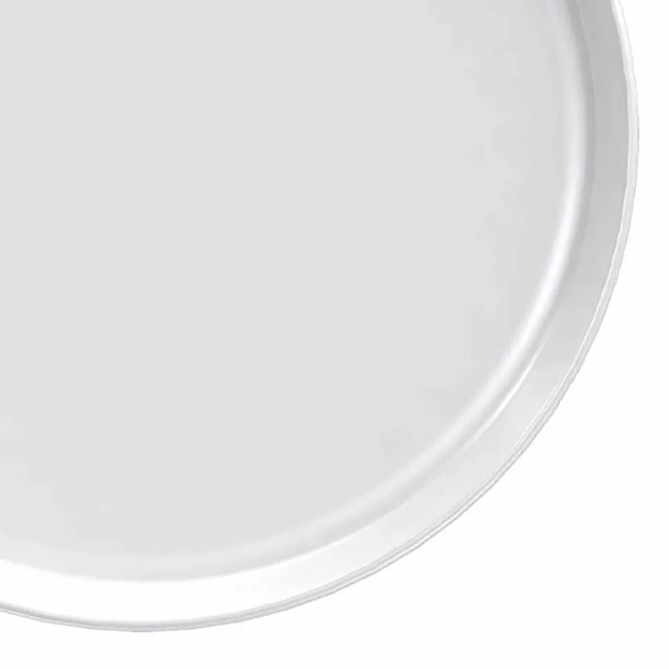 Plato llano de porcelana de diseño moderno blanco, 24 piezas - Ártico Viadurini