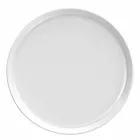 Plato llano de porcelana de diseño moderno blanco, 24 piezas - Ártico Viadurini