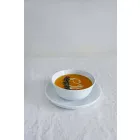 Plato llano de porcelana de diseño moderno blanco, 24 piezas - Ártico Viadurini