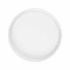 Plato llano de porcelana de diseño moderno blanco, 24 piezas - Ártico Viadurini
