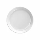Plato llano de porcelana de diseño moderno blanco, 24 piezas - Ártico Viadurini