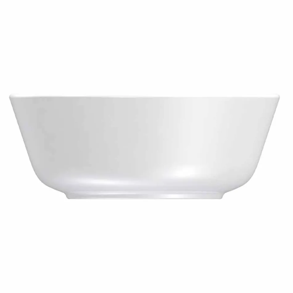 Plato llano de porcelana de diseño moderno blanco, 24 piezas - Ártico Viadurini