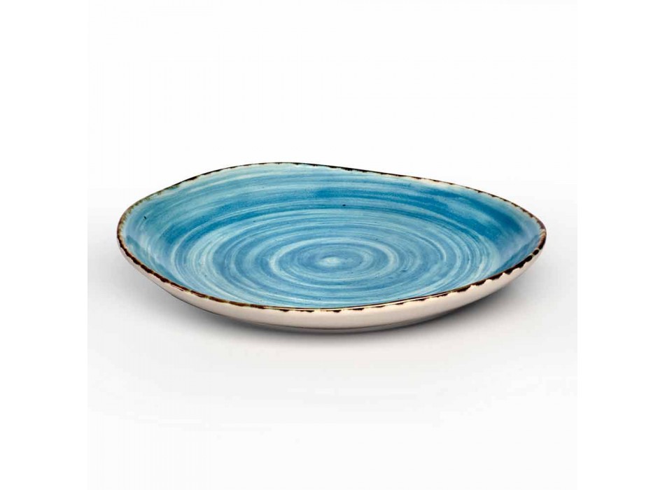 Conjunto de 16 platos de diseño moderno en elegante gres de colores - Simba Viadurini