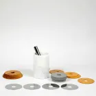 Servicio de cócteles Aperitivo Accesorios en mármol, madera, acero - Norman Viadurini