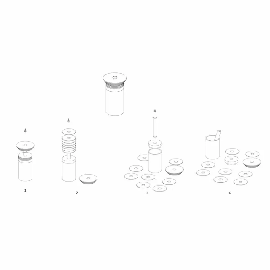 Servicio de cócteles Aperitivo Accesorios en mármol, madera, acero - Norman Viadurini