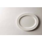 Juego de platos de servicio de 4 piezas en porcelana de diseño blanca - Samantha Viadurini