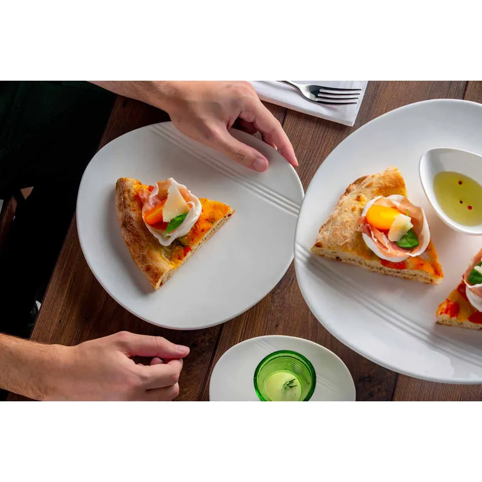 Set de platos modernos de aperitivo de porcelana 36 piezas - Nalah Viadurini