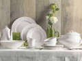 Juego de 27 elegantes platos de diseño de porcelana blanca - Gimignano