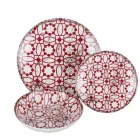 Vajilla de Porcelana de 18 Piezas en 2 Acabados Diferentes - Jamais Viadurini