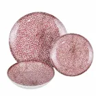 Vajilla de Porcelana de 18 Piezas en 2 Acabados Diferentes - Jamais Viadurini