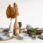 Vajilla de Porcelana de 18 Piezas en 2 Acabados Diferentes - Jamais Viadurini