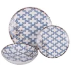 Vajilla de Porcelana de 18 Piezas en 2 Acabados Diferentes - Jamais Viadurini