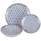 Vajilla de Porcelana de 18 Piezas en 2 Acabados Diferentes - Jamais Viadurini