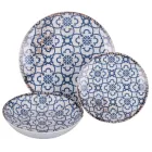 Vajilla de Porcelana de 18 Piezas en 2 Acabados Diferentes - Jamais Viadurini