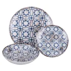 Vajilla de Porcelana de 18 Piezas en 2 Acabados Diferentes - Jamais Viadurini